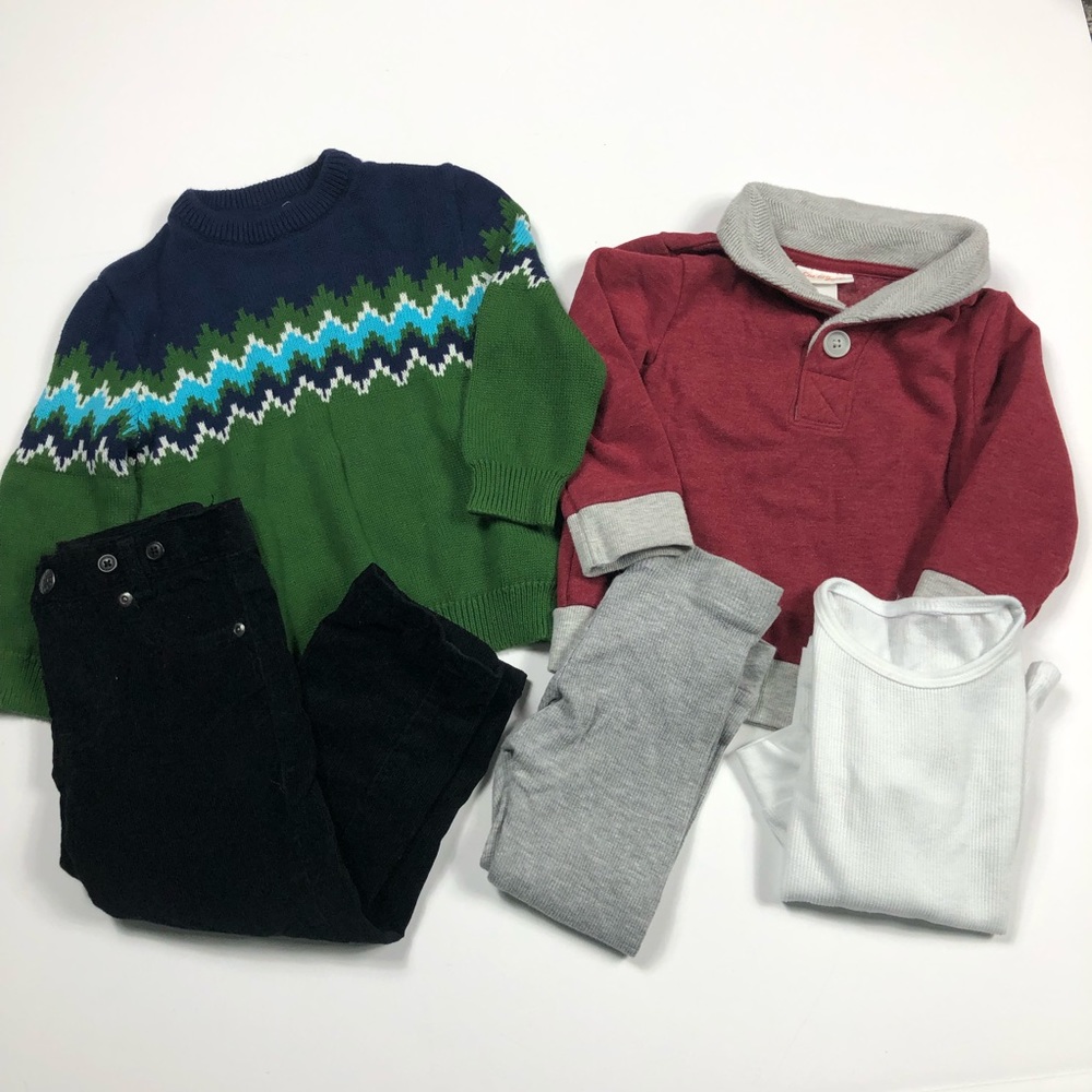 Toddler boys size 2T sweater bundle lot EUC